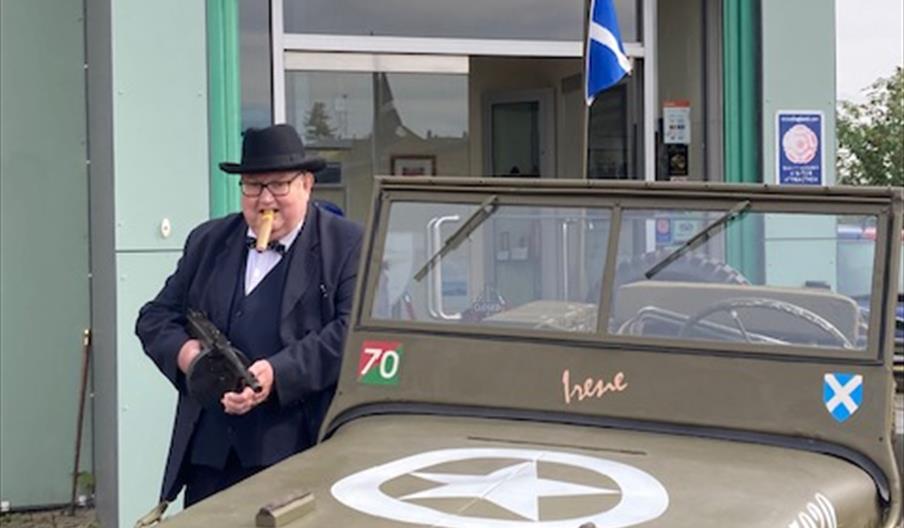 Churchill and Willys Jeep 'Irene' at CMSM