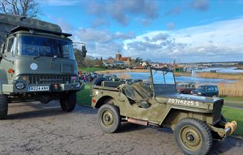 Historic military vehicles from Essex HMVA seen here at Promenade Park