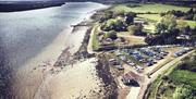 Aerial view of yachts at Creeksea, by James Hayden