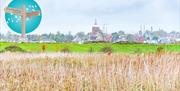 View of Maldon from the seawall at Heybridge Basin, by James Crisp