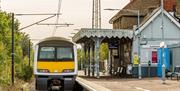 Railway station and train at Southminster