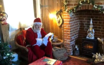 Santa at The Thatched Cottage Grotto